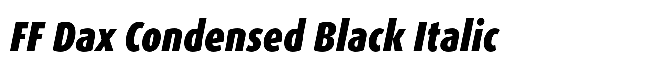 FF Dax Condensed Black Italic